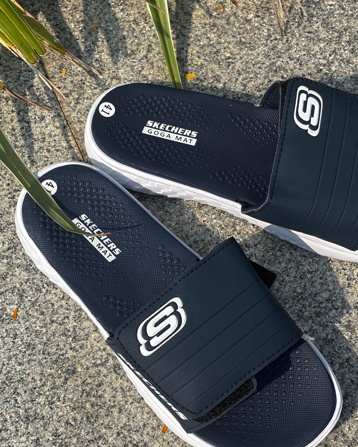 SKECHERS ADJUSTABLE STRAP SLIDES